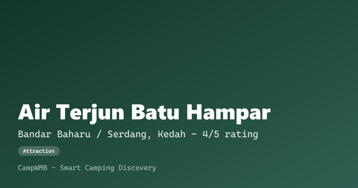 Visual sementara Air Terjun Batu Hampar