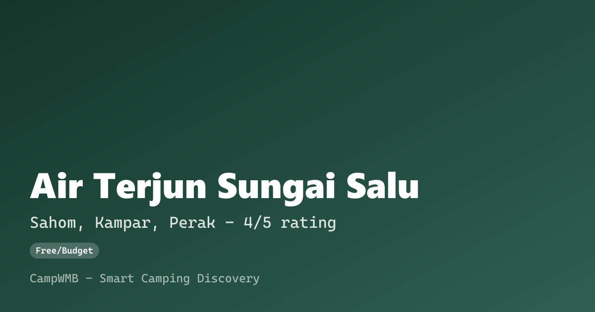 Visual sementara Air Terjun Sungai Salu
