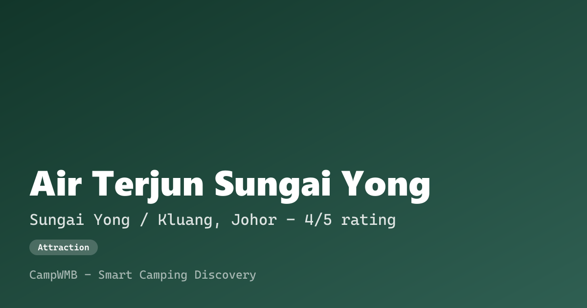Visual sementara Air Terjun Sungai Yong