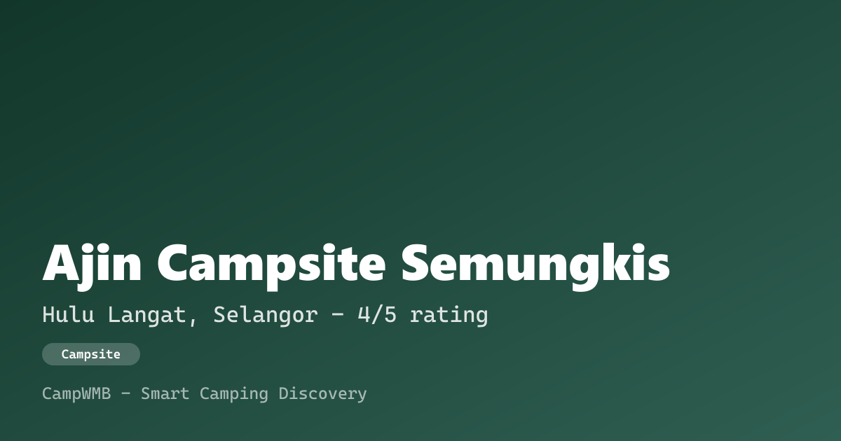 Visual sementara Ajin Campsite Semungkis