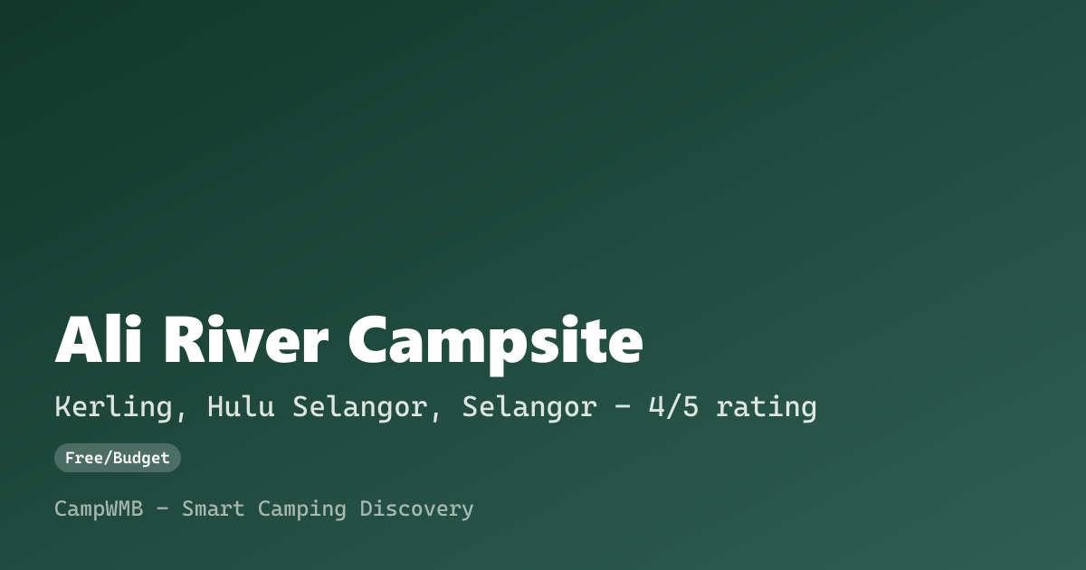 Visual sementara Ali River Campsite