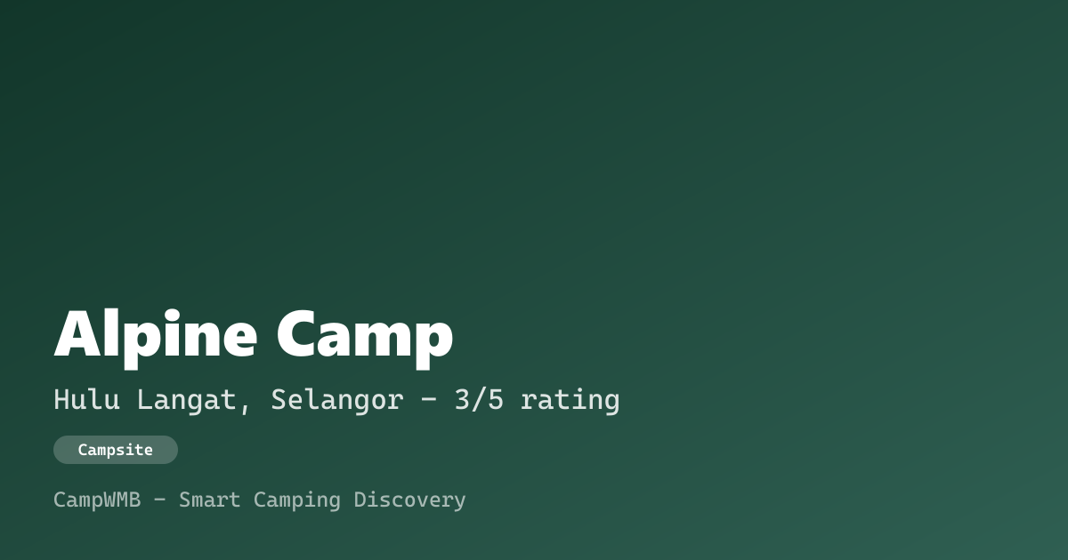Visual sementara Alpine Camp
