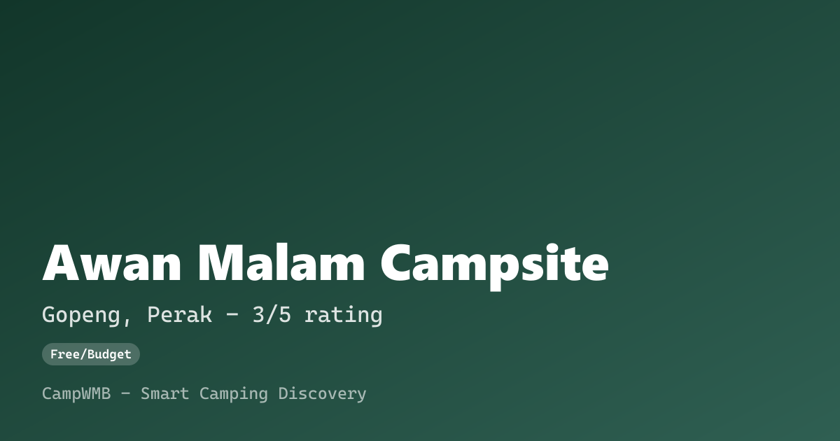 Visual sementara Awan Malam Campsite