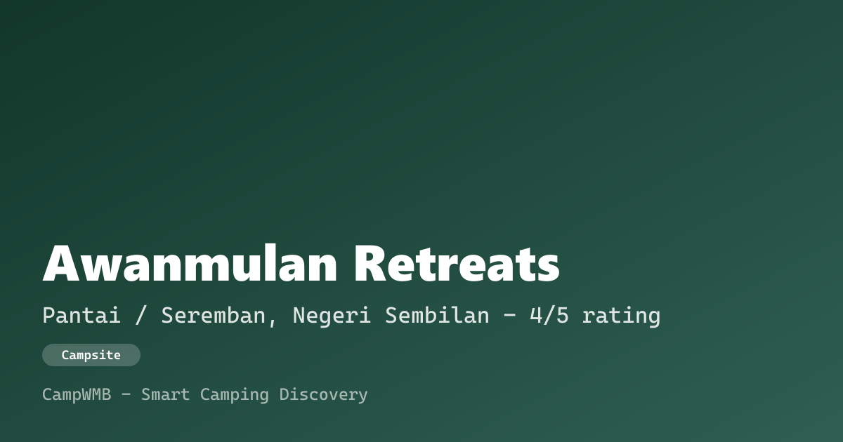 Visual sementara Awanmulan Retreats