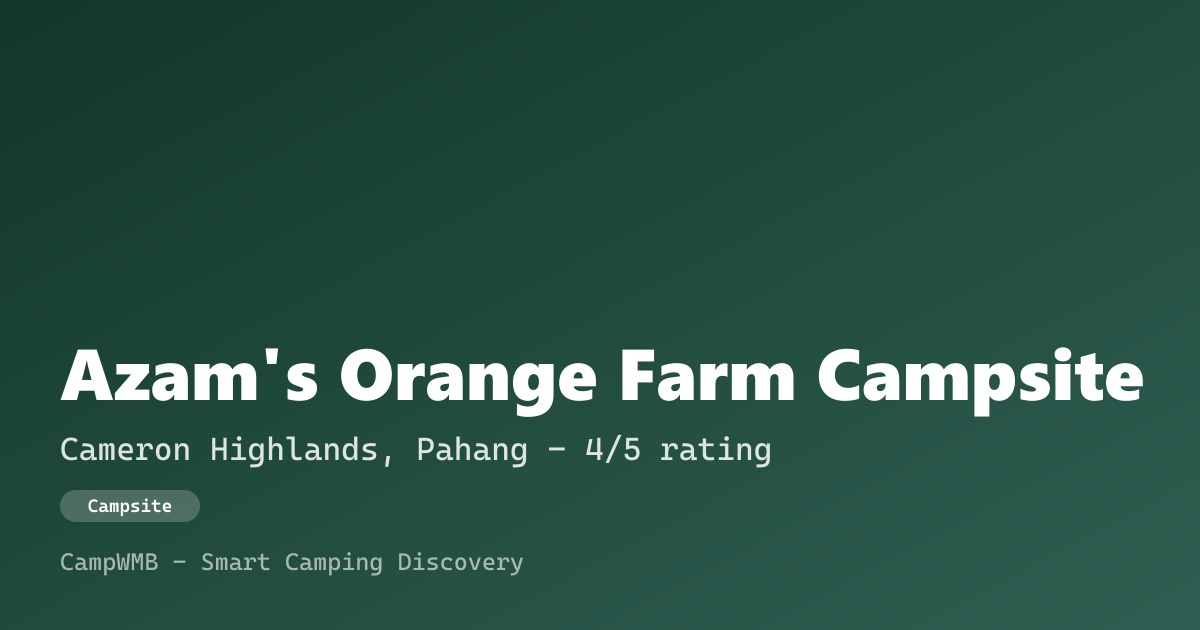 Visual sementara Azam's Orange Farm Campsite