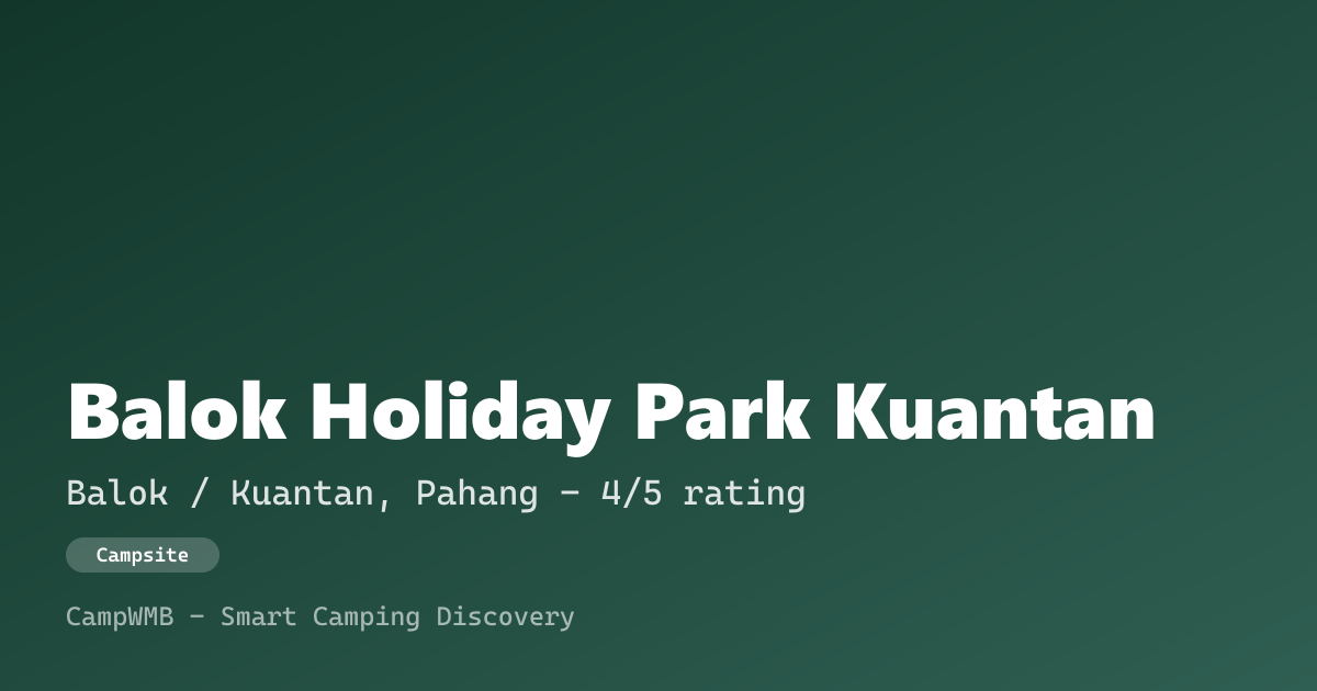 Visual sementara Balok Holiday Park Kuantan