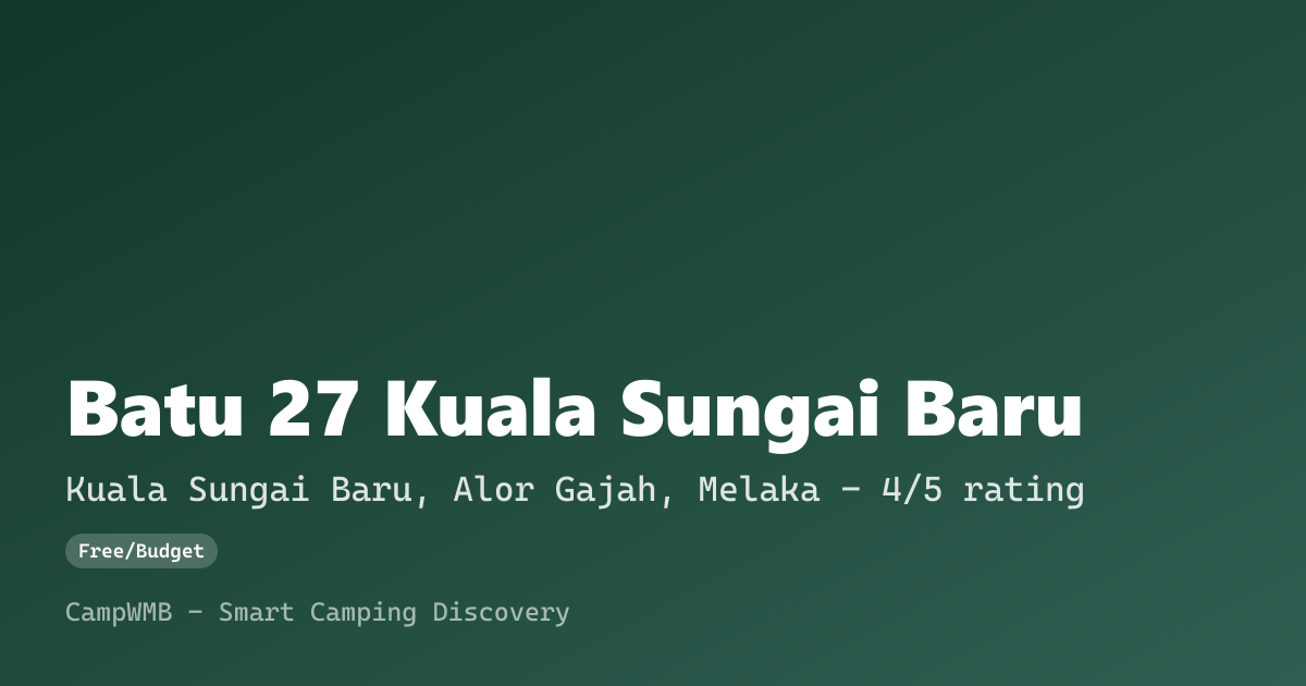 Visual sementara Batu 27 Kuala Sungai Baru