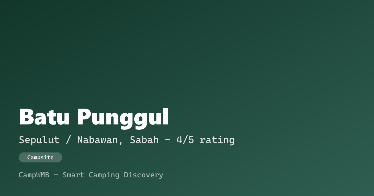 Visual sementara Batu Punggul