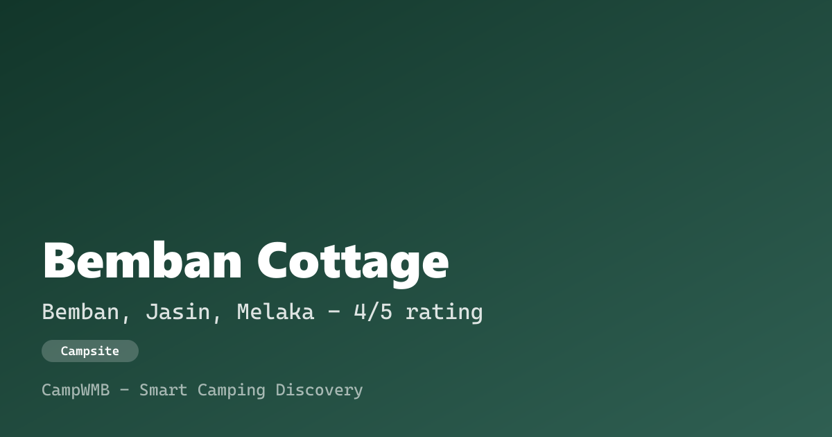 Visual sementara Bemban Cottage