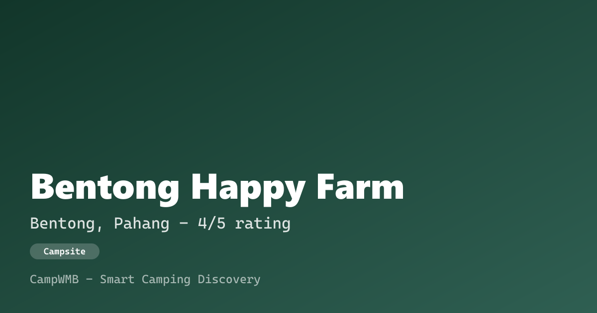 Visual sementara Bentong Happy Farm