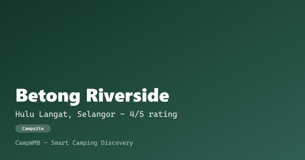 Visual sementara Betong Riverside