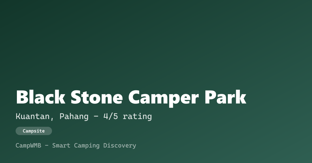 Visual sementara Black Stone Camper Park