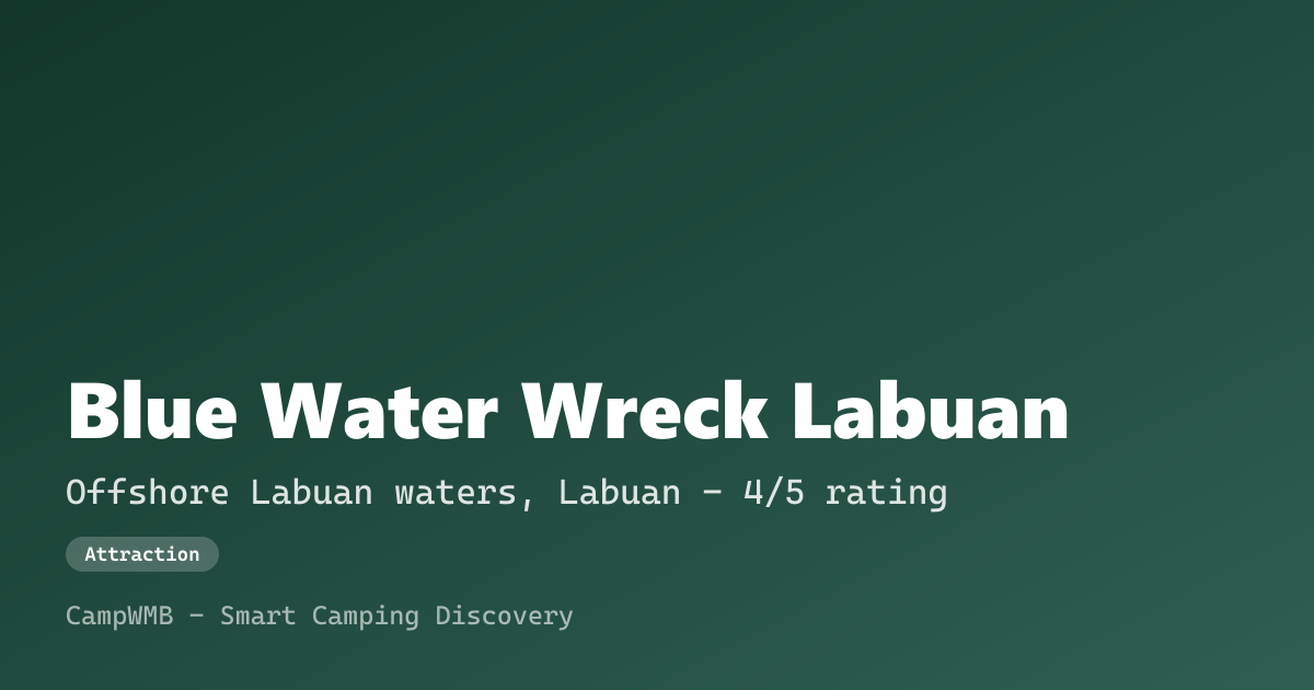 Visual sementara Blue Water Wreck Labuan