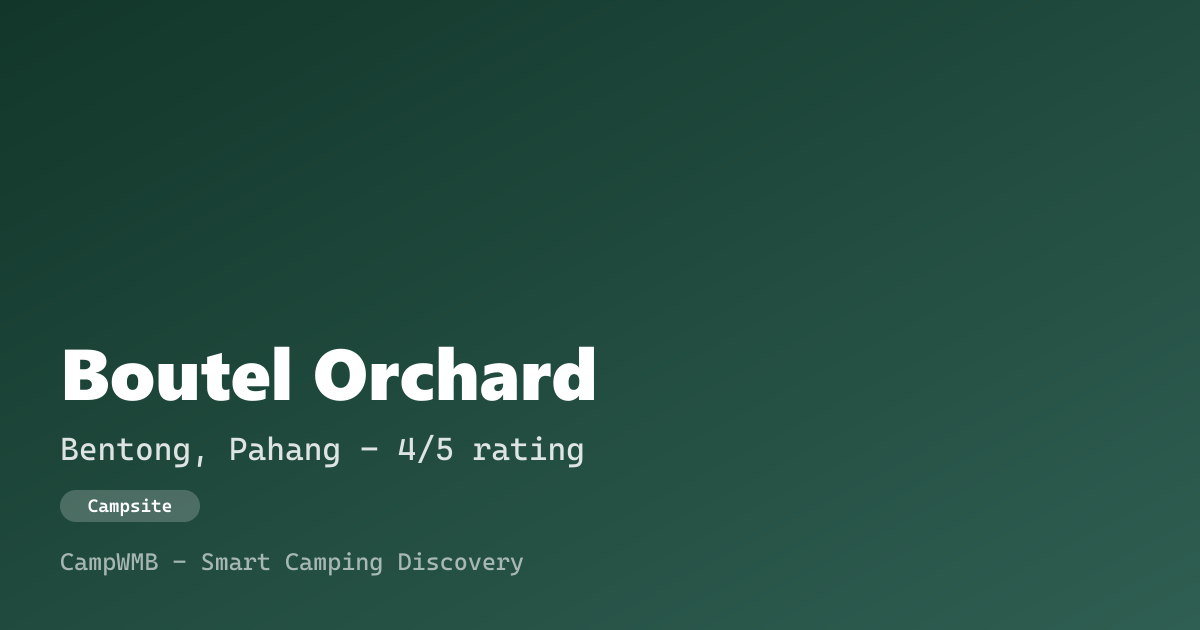 Visual sementara Boutel Orchard