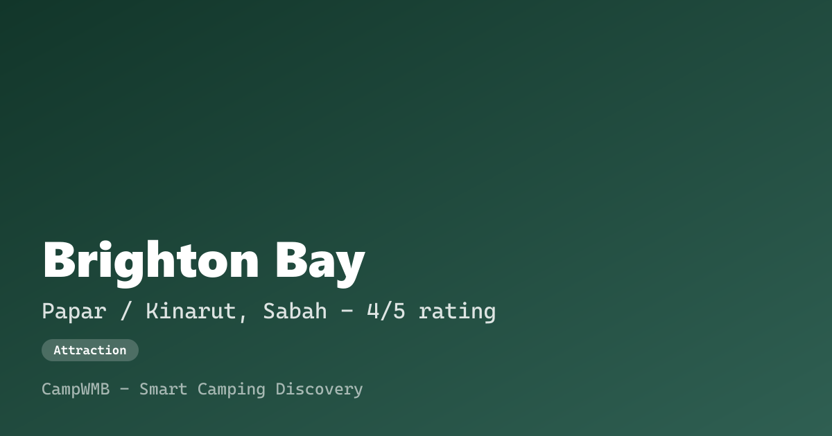 Visual sementara Brighton Bay