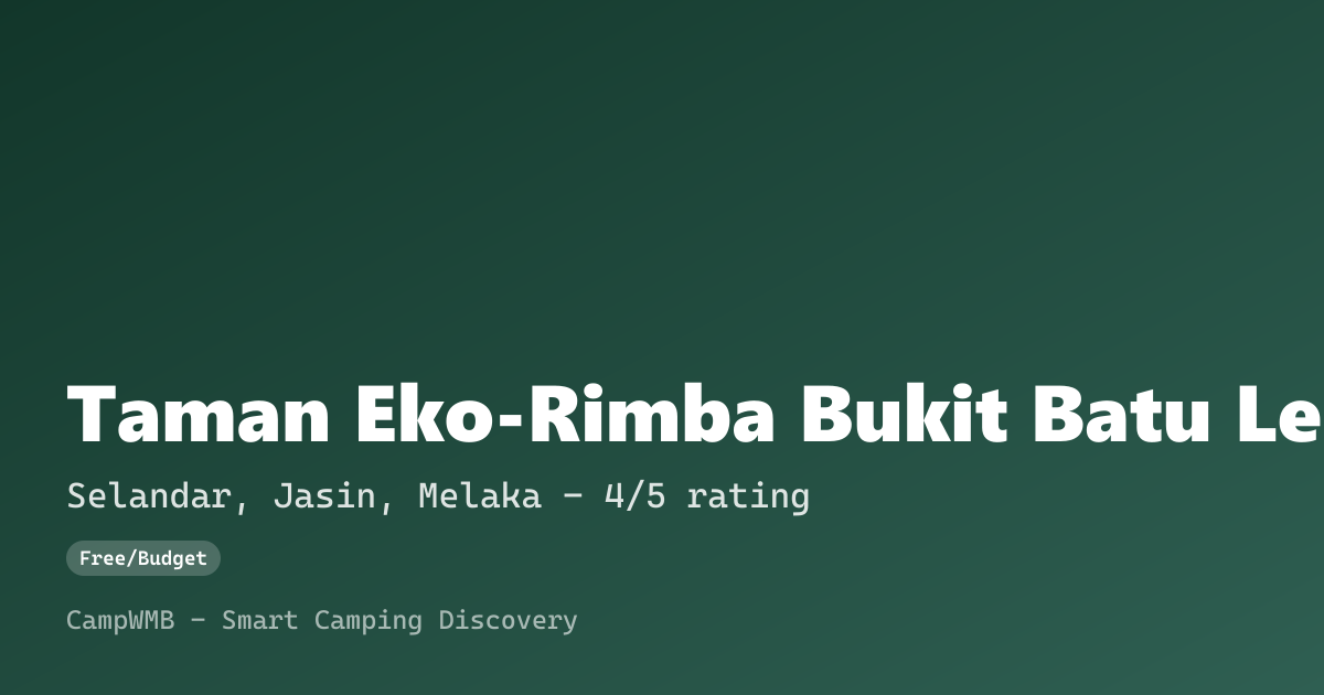 Visual sementara Taman Eko-Rimba Bukit Batu Lebah