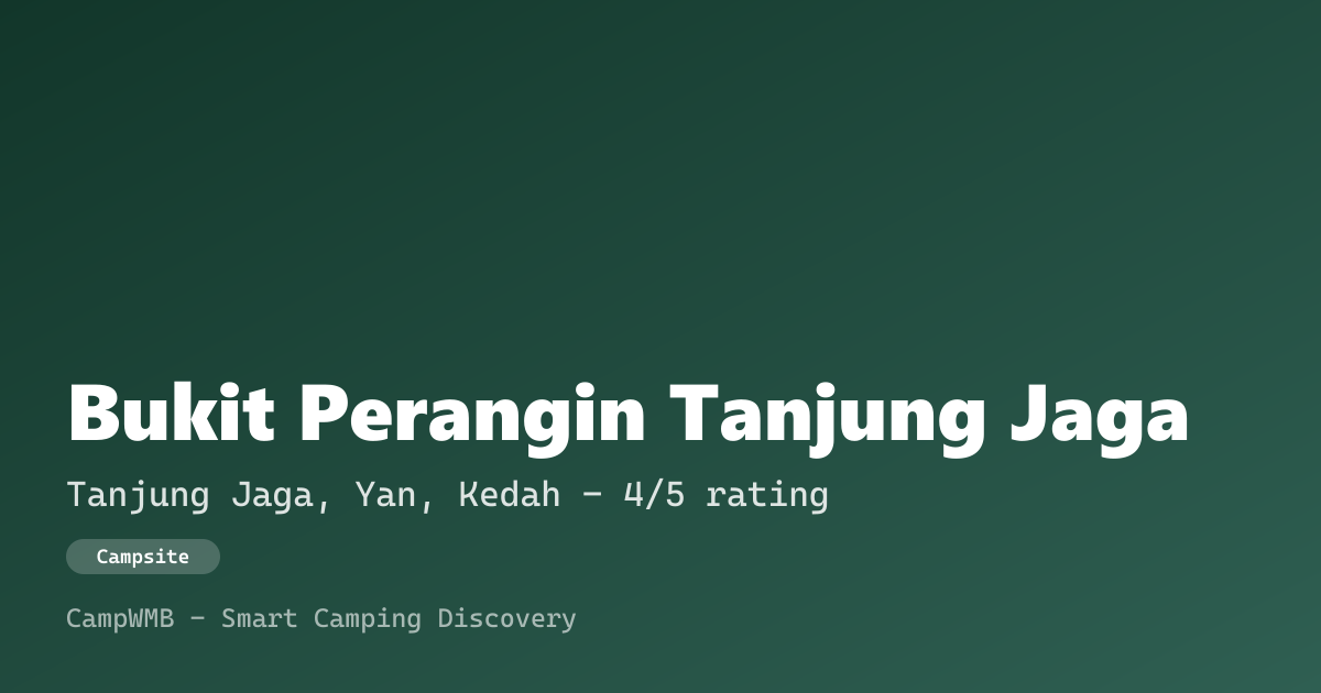 Visual sementara Bukit Perangin Tanjung Jaga