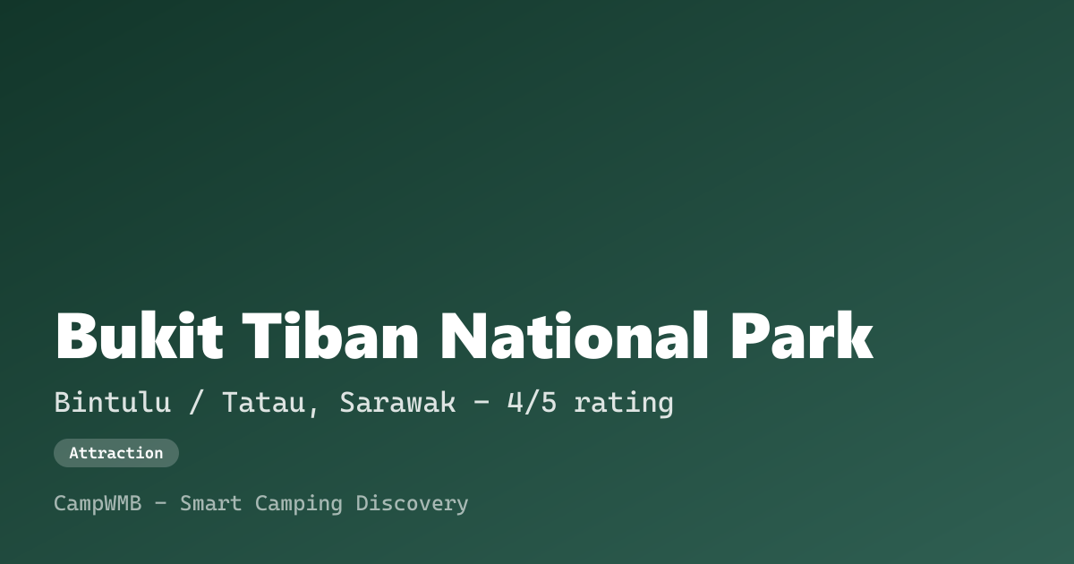 Visual sementara Bukit Tiban National Park