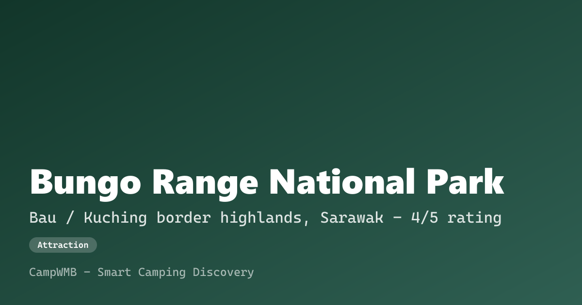 Visual sementara Bungo Range National Park
