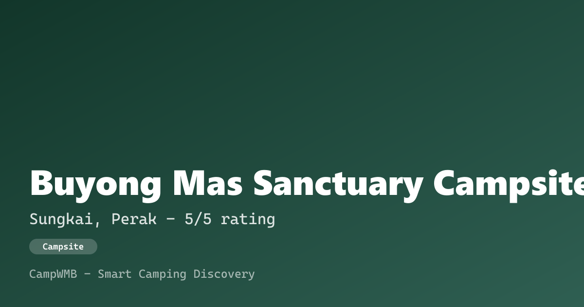 Visual sementara Buyong Mas Sanctuary Campsite