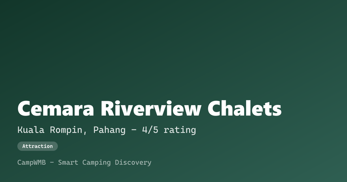 Visual sementara Cemara Riverview Chalets
