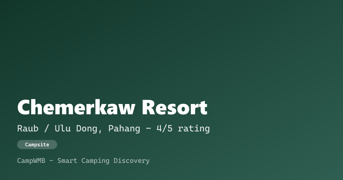 Visual sementara Chemerkaw Resort