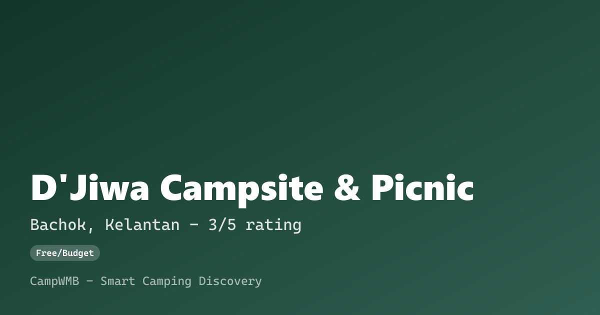 Visual sementara D'Jiwa Campsite & Picnic