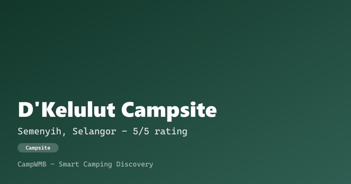 Visual sementara D'Kelulut Campsite