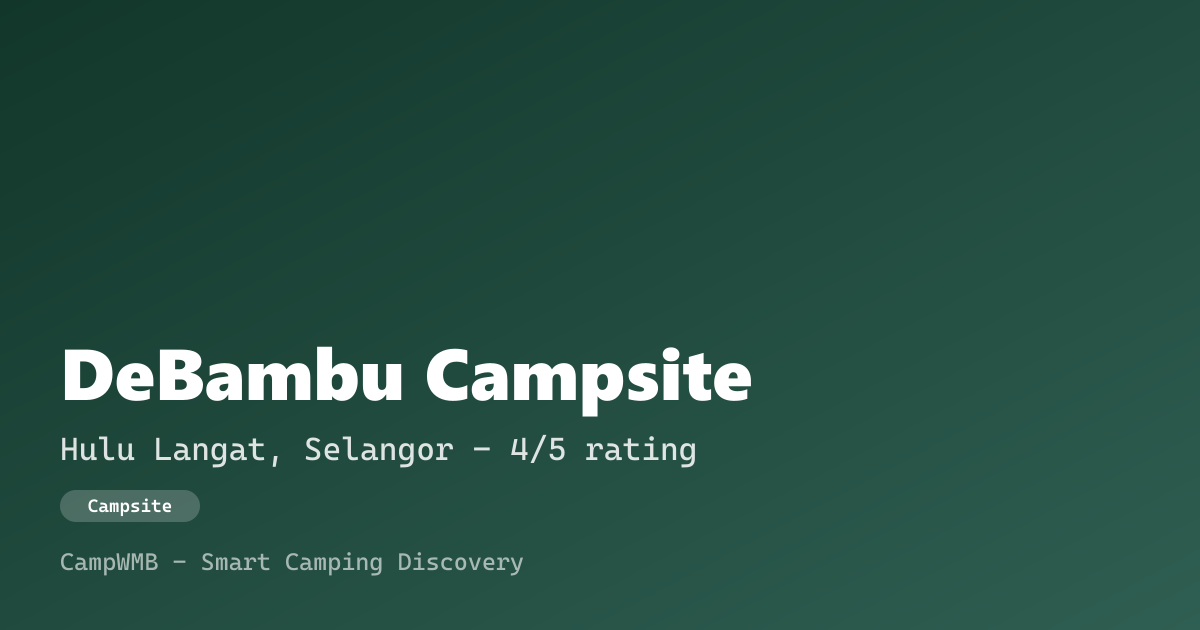 Visual sementara DeBambu Campsite