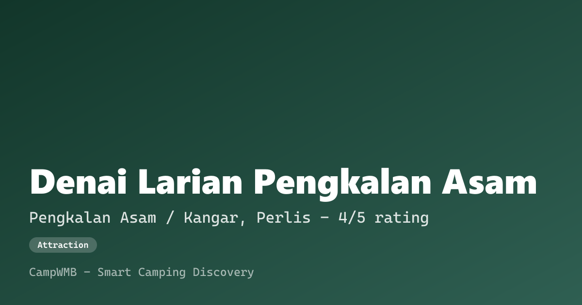 Visual sementara Denai Larian Pengkalan Asam
