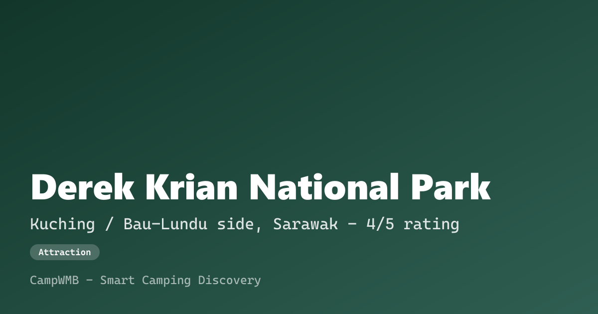 Visual sementara Derek Krian National Park