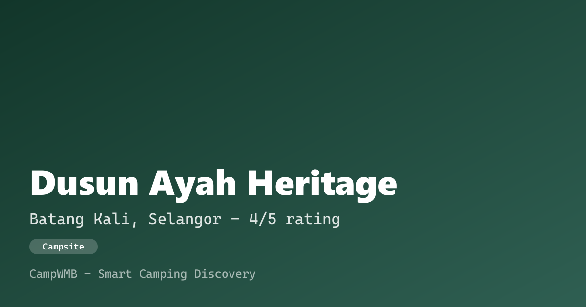 Visual sementara Dusun Ayah Heritage