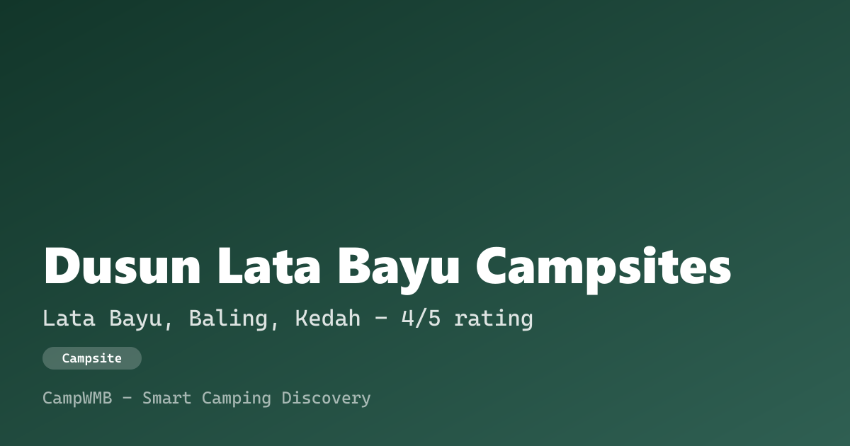 Visual sementara Dusun Lata Bayu Campsites