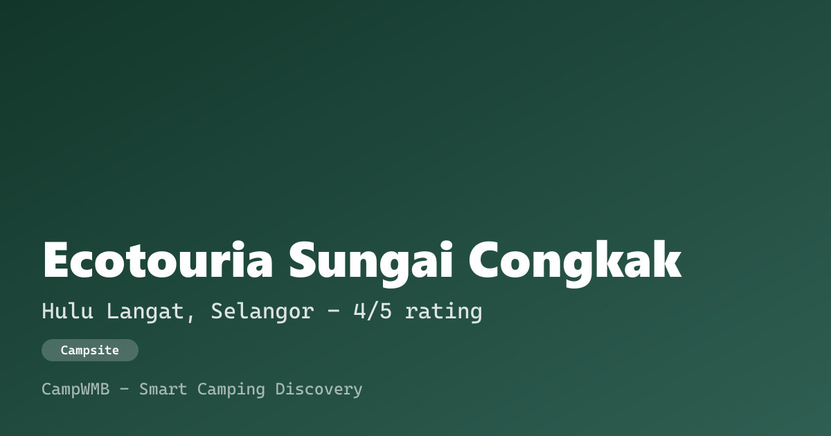 Visual sementara Ecotouria Sungai Congkak
