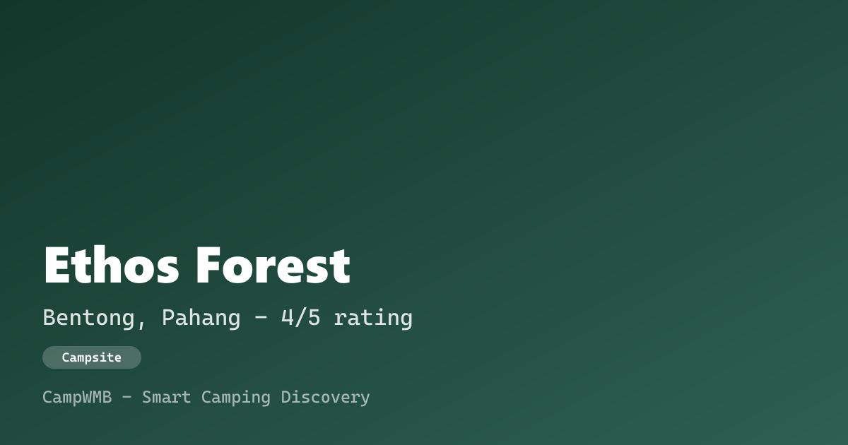 Visual sementara Ethos Forest