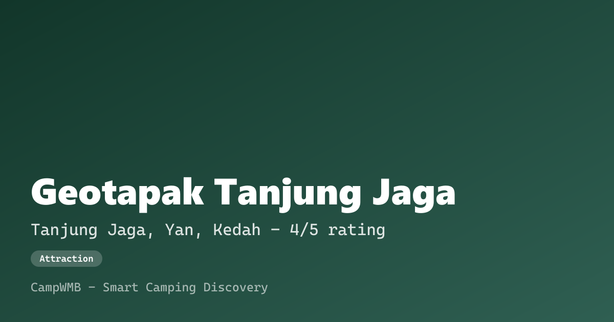 Visual sementara Geotapak Tanjung Jaga