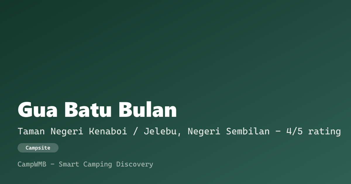 Visual sementara Gua Batu Bulan