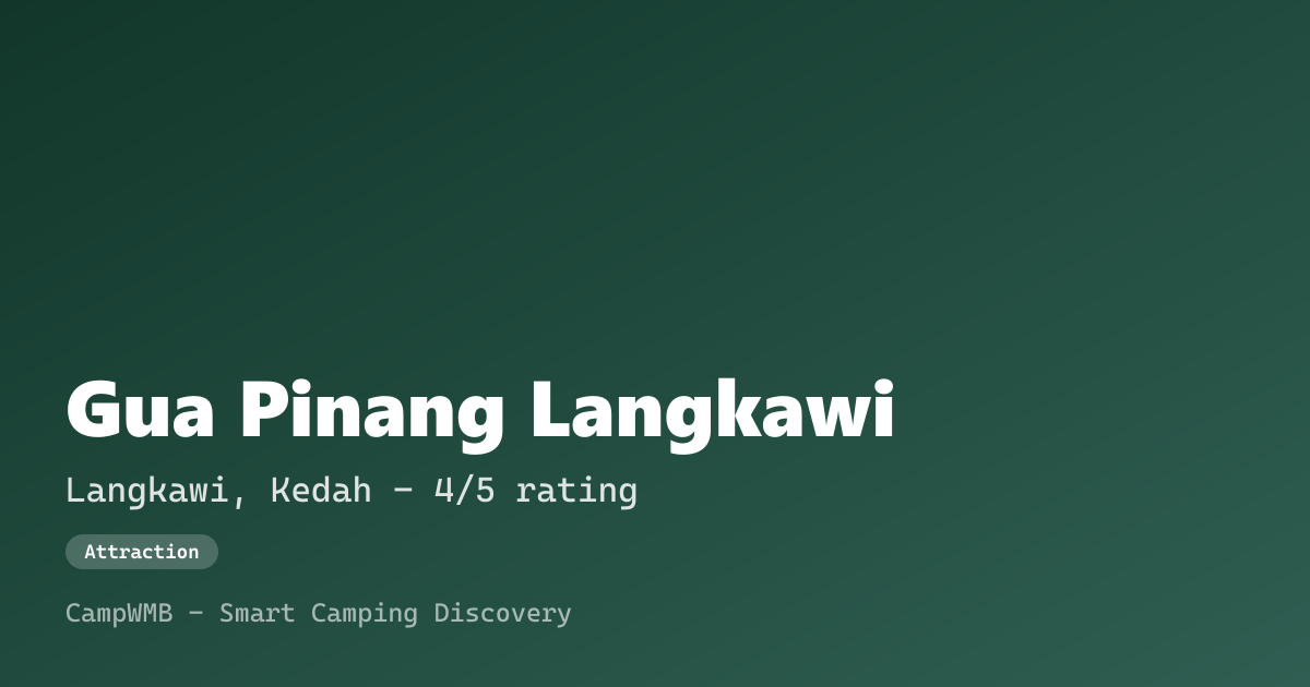 Visual sementara Gua Pinang Langkawi