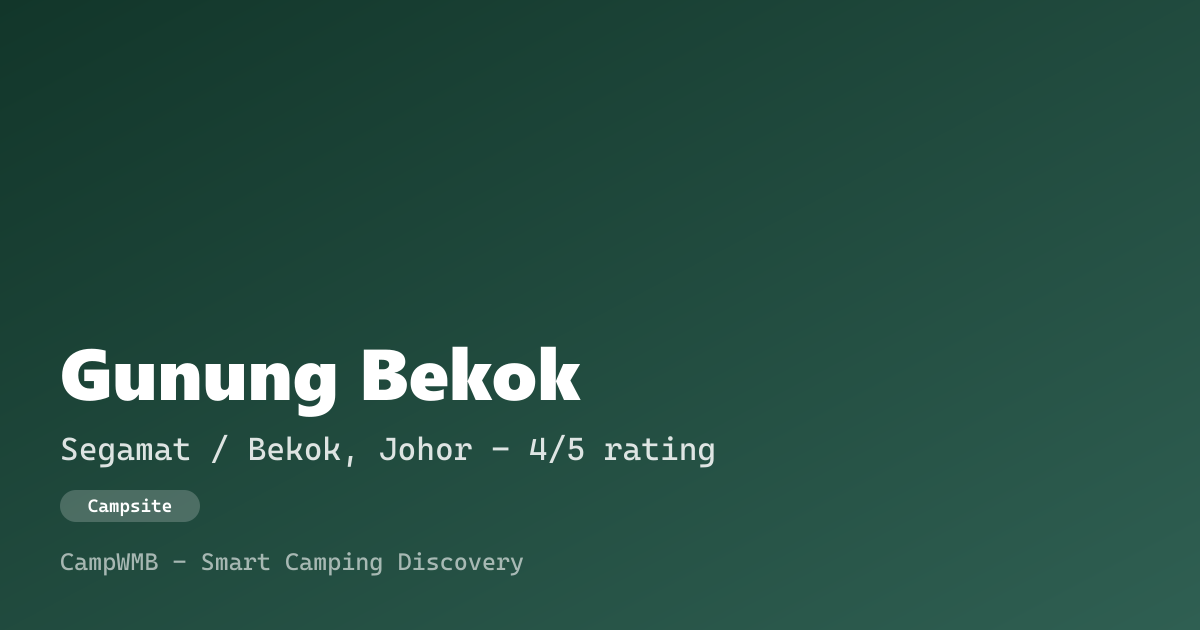 Visual sementara Gunung Bekok
