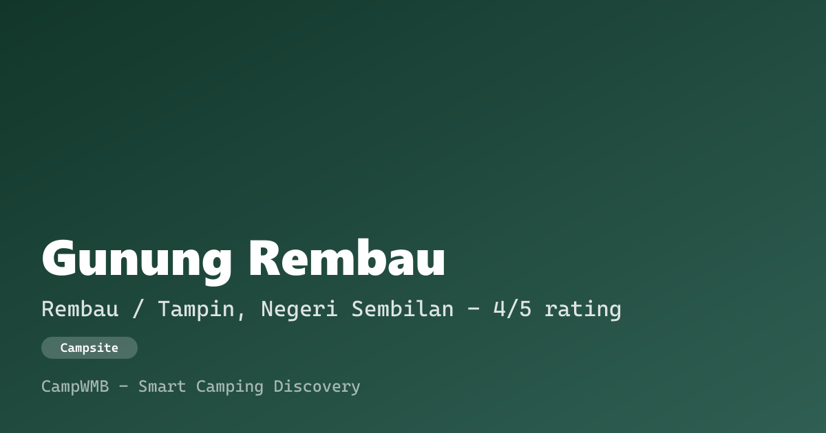 Visual sementara Gunung Rembau