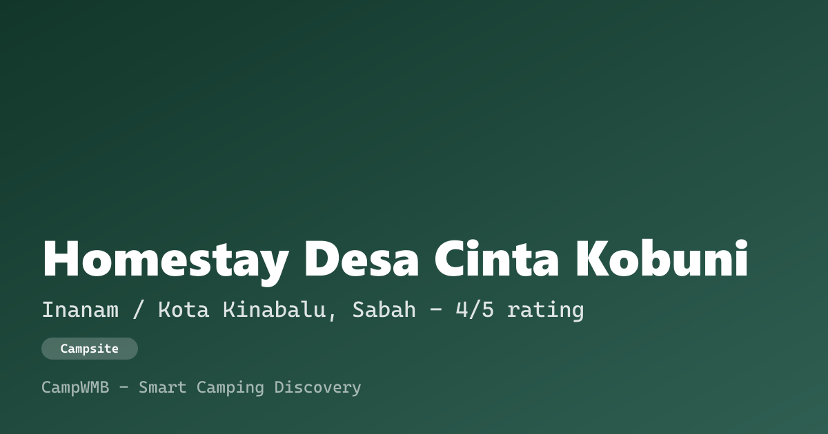 Visual sementara Homestay Desa Cinta Kobuni