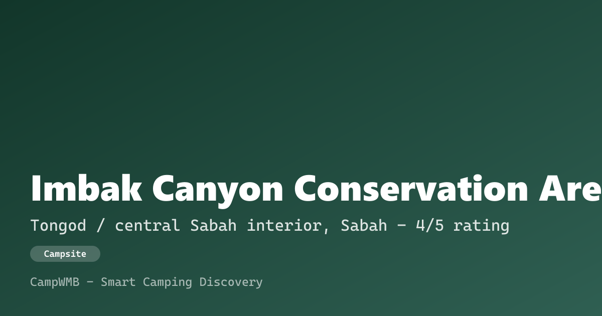 Visual sementara Imbak Canyon Conservation Area