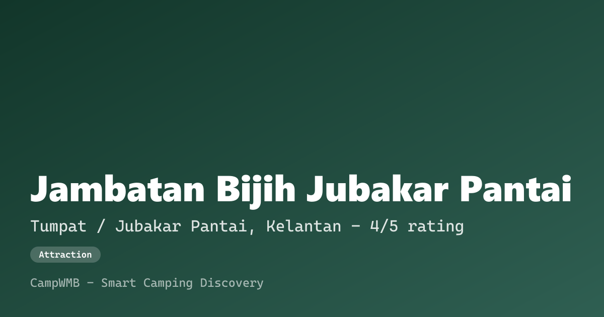 Visual sementara Jambatan Bijih Jubakar Pantai