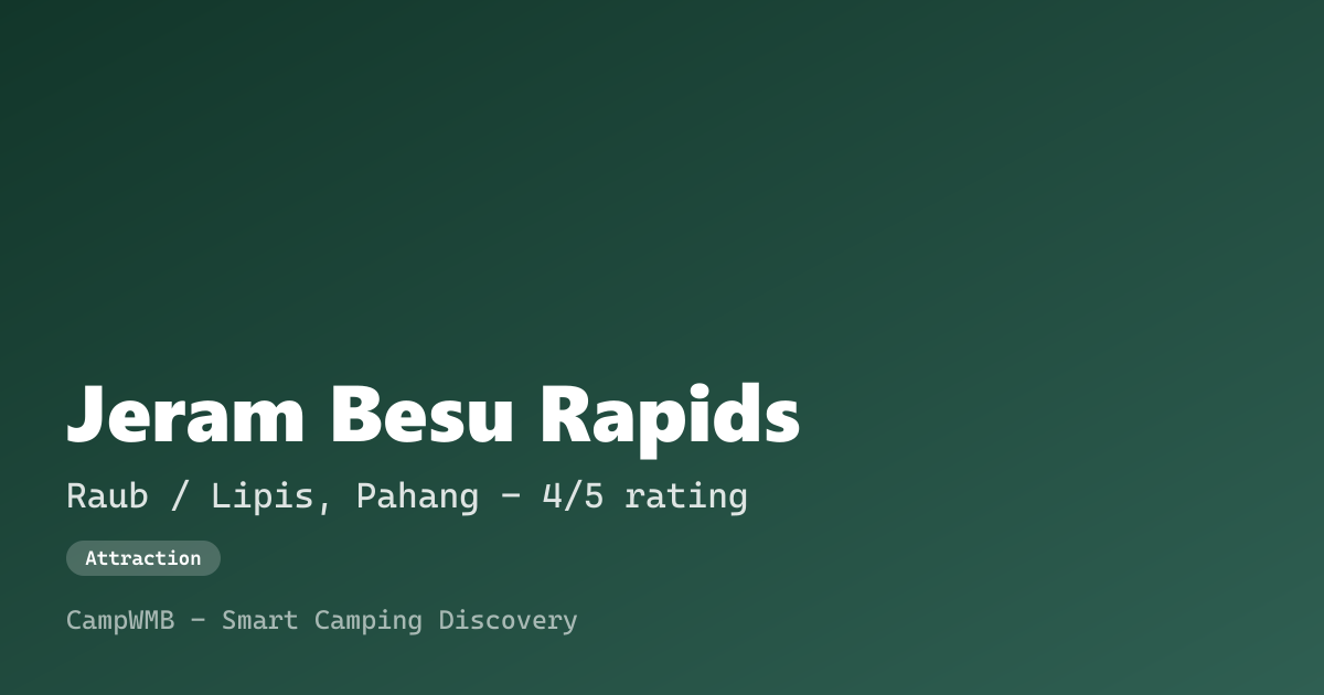 Visual sementara Jeram Besu Rapids