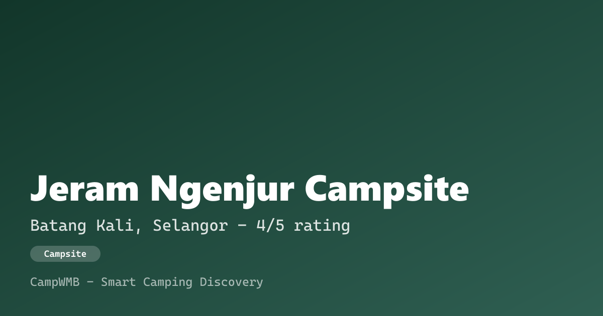 Visual sementara Jeram Ngenjur Campsite