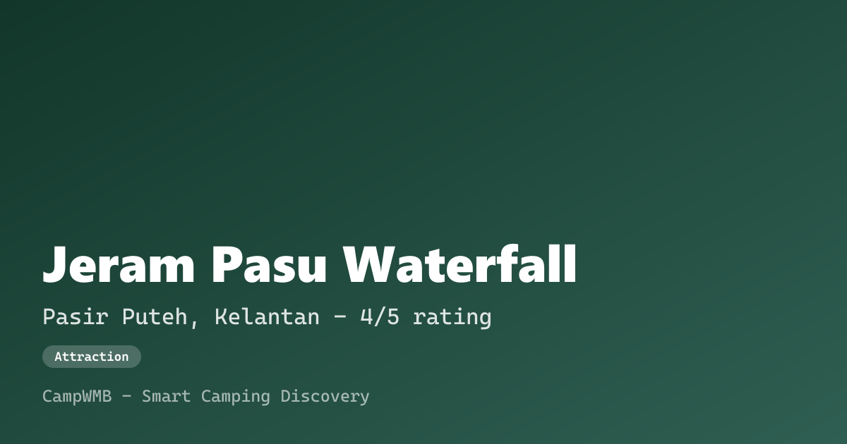 Visual sementara Jeram Pasu Waterfall