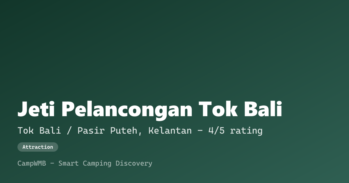 Visual sementara Jeti Pelancongan Tok Bali