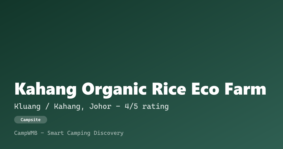 Visual sementara Kahang Organic Rice Eco Farm