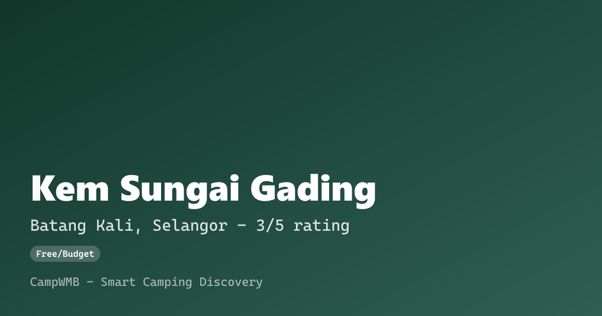 Visual sementara Kem Sungai Gading