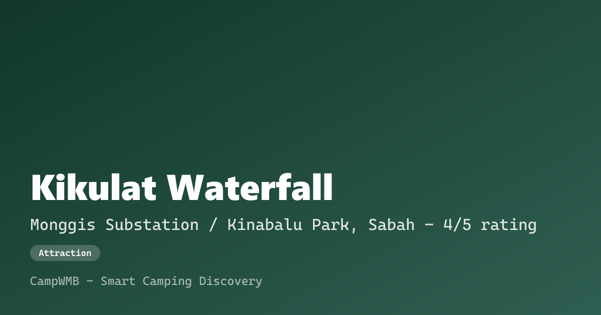 Visual sementara Kikulat Waterfall